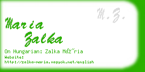 maria zalka business card